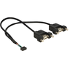 Image de DELOCK DeLOCK 84832 C  ble USB 2.0 0,25 m 2 x USB A Noir
