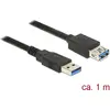 Image de DELOCK DeLOCK 85054 Câble USB USB 3.2 Gen 1 (3.1 Gen 1) 1 m USB A Noir