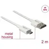 Image de DeLOCK 85151, 2 m, HDMI Type A (Standard), HDMI Type D (Micro), 3840 x 2160 px, compatible 3D, Blanc