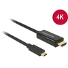 Image de DELOCK USB Kabel C -> HDMI-A 4K 30Hz St/St 1.00m sw