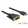 Image de DeLOCK 85583 câble vidéo et adaptateur 1,5 m DVI-D HDMI Type A (Standard) Noir - Neuf