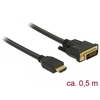 Image de DeLOCK 85651 câble vidéo et adaptateur 0,5 m HDMI Type A (Standard) DVI Noir - Neuf