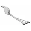 Image de Delock 85850 Delock USB 3in1 Aufrollkabel 8PIN Micro USB/USB Typ C weiß