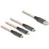 Image de DELOCK USB RGB Ladekabel 3 in 1 Typ-A zu Lightning 1,20m