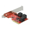 Image de DeLOCK Carte 6 ports SATA PCI Express x4 - Facteur de forme à profil bas - Neuf
