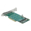 Image de DeLOCK Carte PCI Express x8 à 2 x NVMe M.2 Key M internes - Bifurcation - Facteur de forme à profil bas - Neuf