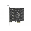 Image de DeLOCK Carte PCI Express x1 vers 4 x externe USB Type-A femelle SuperSpeed USB (USB 3.2 Gen 1) - Neuf