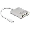 Image de DeLOCK Lecteur de carte USB Type-C pour cartes de mémoire Compact Flash, SD ou Micro SD - Neuf