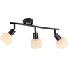 Image de Spot LED - 56 x 26 cm - 3 lampes - Noir - Blanc - Métal - Verre opale