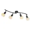 Image de JUST LIGHT LOKI Plafonnier E14 blanc chaud max. 20 W, 4 ampoules, noir 12154-18