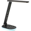 Image de Lampe de bureau LED - H 54 cm - noir - plastique - intensité lumineuse variable - avec changement de couleur RGB