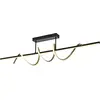 Image de Just Light Led Plafonnier Lampe Amanda Fer Noir Laiton Dimmable 120cm