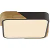 Image de Plafonnier LED carré BILA noir 24 W, blanc chaud, 1 100 lm, métal, dimensions : 5,5 x 32 x 32 cm, IP20, Just Light