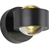 Image de JUST LIGHT AKKU-CHIA Applique murale LED rechargeable, blanc chaud, dimmable, 2 W, double, noire, 19330-18