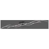 Image de Plafonnier LED, design vagues, noir, longueur 137,5 cm