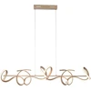 Image de Suspension LED, laiton mat, intensité lumineuse variable, H 135 cm