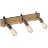 Image de Leuchten Direkt 3 spots Slat bois-métal 65 x 12 cm E27, max. 40 W