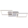 Image de Plafonnier LED, couleur acier, carré orientable, H 7,3 cm