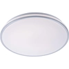 Image de Plafonnier LED, IP44, chrome, blanc, rond, D 49 cm