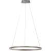 Image de Suspension LED, intensité lumineuse variable, Ring Design, argent, H 120 cm