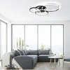 Image de Plafonnier LED noir, Ring Design, L 85 cm