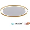 Image de Plafonnier LED, laiton mat, intensité lumineuse variable, D 58,5 cm