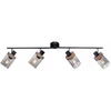 Image de Projecteur - Marron - Gris - Noir - Verre - Bois - Métal - 4-flamme - L 114 cm