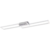 Image de Plafonnier LED, intensité lumineuse variable, couleur acier, L 102 cm