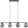 Image de Suspension, verre fumé, noir, L 100 cm