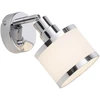 Image de Applique murale, chrome, fer, tissu, L 17 cm