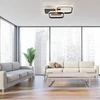 Image de Plafonnier LED SEVENT 36 W, 3000 K, 1600 lm, métal noir et marron, dimensions : 8,7 x 46 x 39,4 cm, IP20, Leuchten Direkt