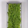 Image de Plafonnier LED rectangulaire GREEN KNUT, couleur mousse naturelle, 25 W, blanc chaud, 2050 lm, dimensions : 5,6 x 25 x 100 cm, IP20, Leuchten Direkt
