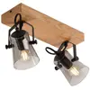 Image de JUST LIGHT GERDA LANGSTRÖM Plafonnier E14 max. 20 W double, bois naturel 11448-79