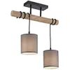 Image de JUST LIGHT GERDA TRIBU Plafonnier E27 max. 10 W double taupe 15782-29
