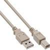 Image de InLine® 34505H Câble USB 2.0, A à B, beige, 0,5m