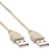Image de InLine® 34350H Câble USB 2.0, A à A, beige, 5m