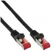 Image de InLine® 76433S Câble patch, S/FTP (PiMf), Cat.6, 250MHz, PVC, cuivre, noir, 0,3m