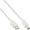 Image de InLine® 34550T USB 2.0 Kabel, A an B, transparent, 10m