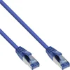 Image de InLine® 76811B Câble patch, S/FTP (PiMf), Cat.6A, 500MHz, sans halogène, cuivre, bleu, 1m