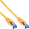 Image de InLine® 76803Y C  ble patch, S/FTP (PiMf), Cat.6A, 500MHz, sans halog ¨ne, cuivre, jaune, 3m