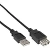 Image de InLine® 34650B Rallonge USB 2.0, prise/prise femelle, type A, noir, 0,5m