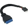 Image de InLine® 33446I Câble adaptateur USB 3.0 vers 2.0 interne, USB 3.0 vers USB 2.0 prise poteau, 0,15m