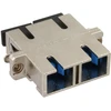 Image de InLine® 89992T Fibre optique couplage métal, Duplex SC/SC, monomode, douille céramique, pour montage encastré