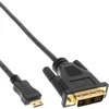Image de InLine® 17472P Câble Mini HDMI vers DVI, HDMI prise C vers DVI 18+1, contacts dorés, noir, 2m