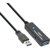 Image de InLine® 35657 Rallonge active USB 3.0, prise A à prise A, noir, 20m