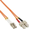 Image de InLine® 88644 Câble à fibres optiques duplex, LC/SC, 50/125µm, OM2, 0,5m