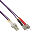 Image de INLINE - Câble de raccordement - LC multi-mode (M) à ST multi-mode (M) - 20 m - fibre optique - duplex - 50/125 microns - OM4 - sans halogène - violet