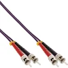 Image de InLine - Câble patch - ST multimode (S) vers ST multimode (S) - 15.0m - fibre optique - duplex - 50/125 micron - OM4 - sans halogène - violet (81515P)