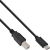 Image de InLine® 35763 Câble USB 2.0, type C prise à B prise, noir, 3m