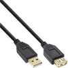Image de InLine® 34611S Rallonge USB 2.0, prise/prise femelle, type A, noir, contacts or, 10m